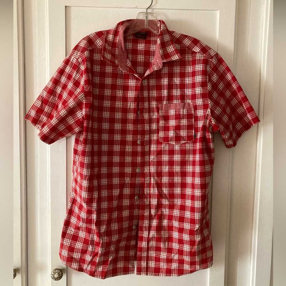 Nike Red Checkered Casual Shirt